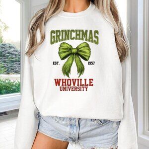 Grinchmas Bow Christmas 1957, Merry Grinchmas Shirt, Happy Holiday Sweatshirt